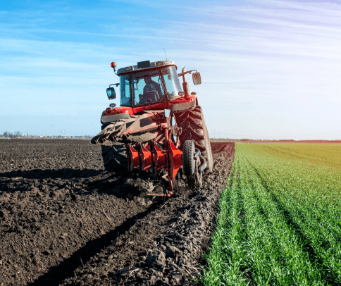 Tractor in the field